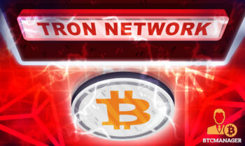 bitcoin in front of the tron network