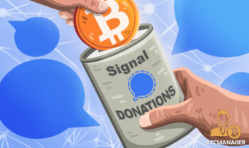 Signaal om cryptocurrency-donaties te accepteren